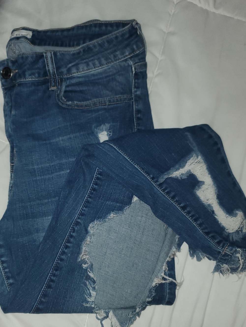 Cello Blue Distressed Women's Jeans Size 14